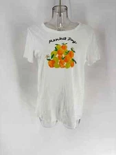 Size L LOFT White Print Shirt