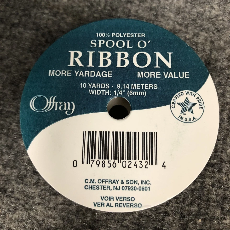 Lot Of 12 Vintage Spools Of Red & Maroon Ribbon 1/8”-1/4” Picot Trim Offray NOS - Image 3 of 4