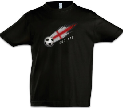 England Football Comet I Kinder Jungen T-Shirt englische Soccer Flagge Fußball