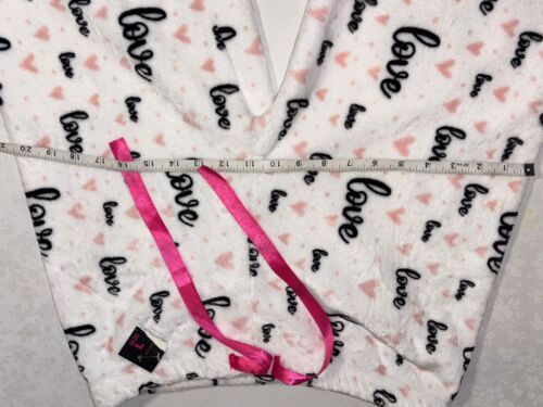 Pigiama donna lounge pantalone grande bianco super morbido love stampa cuore - Foto 3 di 4
