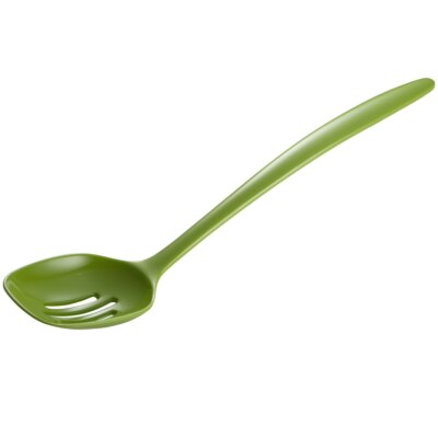 Gourmac Melamine 12'' Slotted Spoon, Lime Green (3532GR)