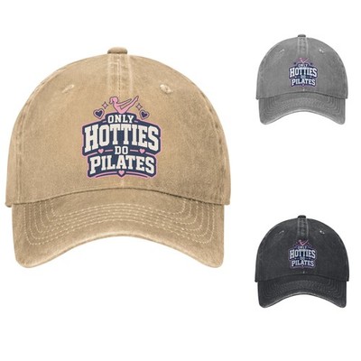 Only Hotties Do Pilates Funny Gym Fitness Graphic Cotton Cap