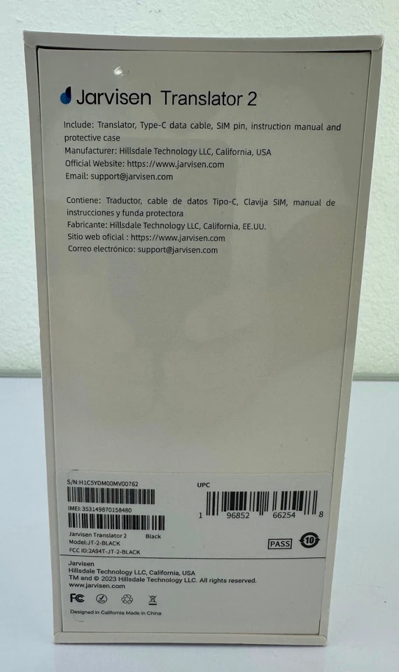 Jarvisen Translator 2. Model: JT-2-Black. New and factory sealed - Image 3 of 4