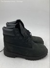 Timberland Boys Premium 6-Inch Black Leather Waterproof Combat Boots Size 4M — photo 1