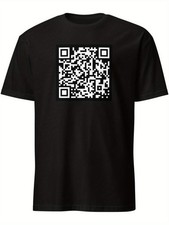 NG Show Me Them Titties Retro QR Code Graphic T-Shirt - Funny Novelty Unisex S