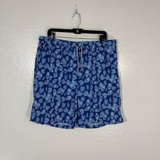 Peter Millar Seaside Swim Trunks Mens XL Lined Blue Floral 7.5"