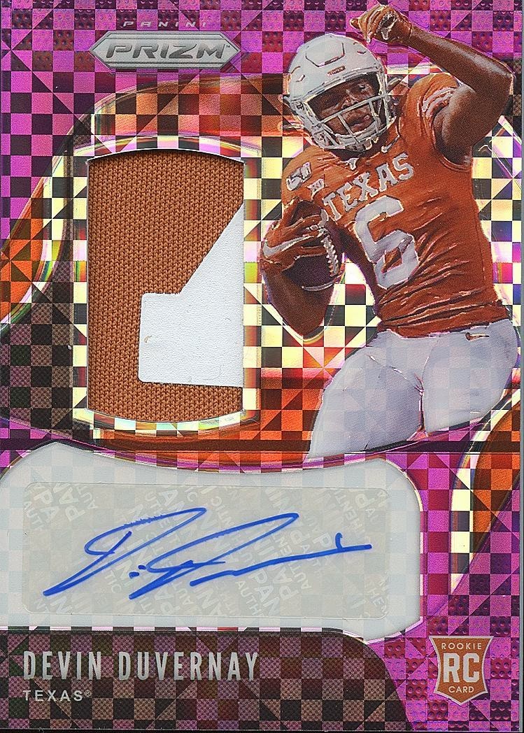 Devin Duvernay Panini Chronicles Draft Picks Prizm Patch Autographs #24 Purple