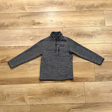 Patagonia Kids Gray Better Sweater 1/4 Zip Size Medium 10