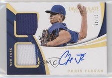 2018 Panini Immaculate Rookie Dual Materials Gold 27/49 Chris Flexen Auto 8k4
