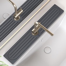 Faucet Mat for Kitchen Sink, Water Absorbent 23.7" x 4", Dark Gray Style 2