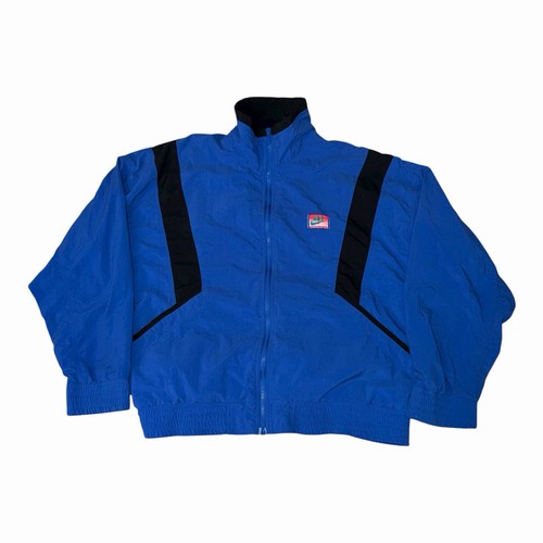 Vintage 90s Nike Challenge Court Tennis Jacket Andre Agassi Blue Windbreaker L / XL - Bild 13 von 18