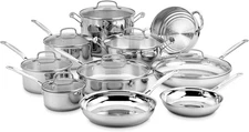 Cuisinart 77-17N Chef's Classic Stainless 17 Piece Cookware Set Stainless Steel