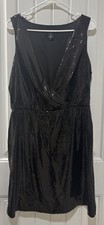 White House Black Market Little Black Dress Shimmery Size 10 Cocktail Party EUC