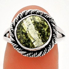 Natural Chrysotile 925 Sterling Silver Ring s.8 Jewelry R-1014