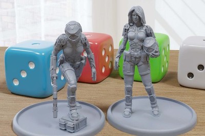 Neon Shadows - 3D Printed Mini's - Cyberpunk / Sci-Fi - Tabletop Miniature Warga
