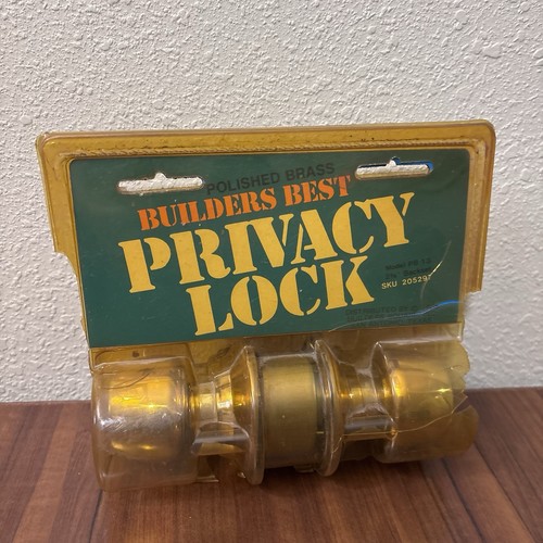 Cerradura de privacidad de latón pulido vintage Builders Square Builders modelo PB13 - Imagen 2 de 6