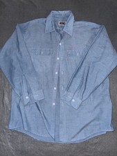 Vintage 80s Big Mac Chambray Work Shirt Men  s Blue Long Sleeve Button Up USA