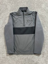 Under Armour Storm Sweater Mens Small Gray Golf Quarter Zip