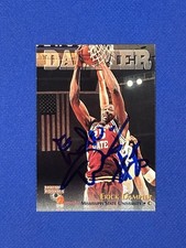 auto NBA ERICK DAMPIER 1996 Score Board Mississippi RC #6 autograph signed J