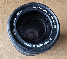 Sigma Zoom Camera Lens 100-300mm  1:4.5-6.7 DL Made In Japan refA1