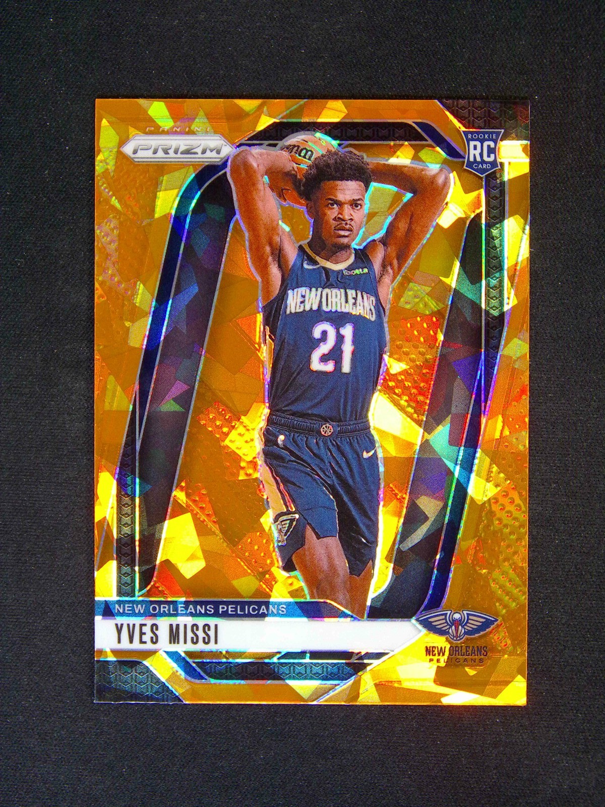 2024-25 Panini Prizm Yves Missi #233 RC Rookie Orange Ice