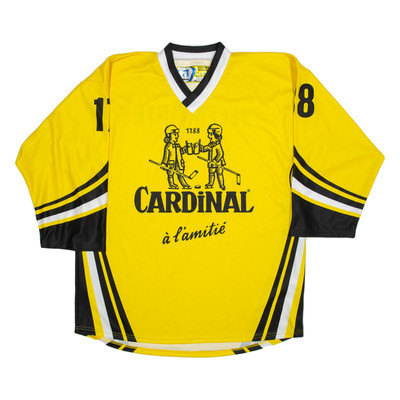Cardinal Herren Trikot Gelb Langarm V-Ausschnitt XL