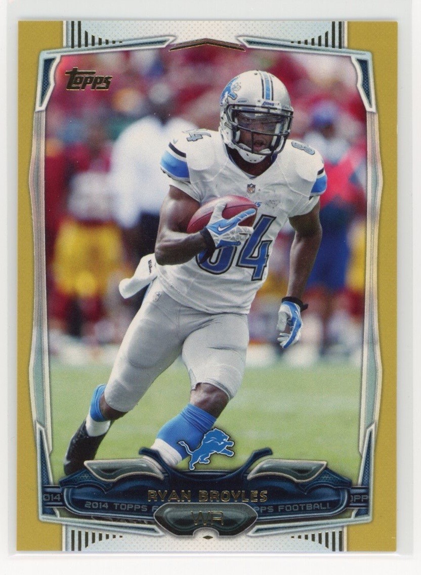 2014  Topps #8 Ryan Broyles  Gold Parallel SN0029/2014 Detroit Lions