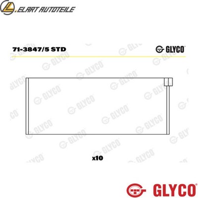 PLEUELLAGER 71-3847/5 STD FÜR VW AYC/ACV/AUF/AXL/AGX/AHD/AJT/AYY/AXG/AHY 2.5L 