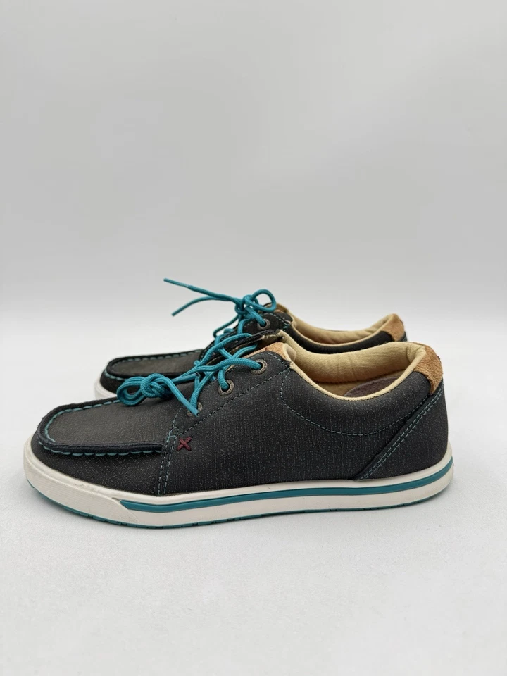 Twisted X KICKS Black Rubberized Lace Up Moc Toe Casual Shoes Women’s Size 6M - Image 3 of 4
