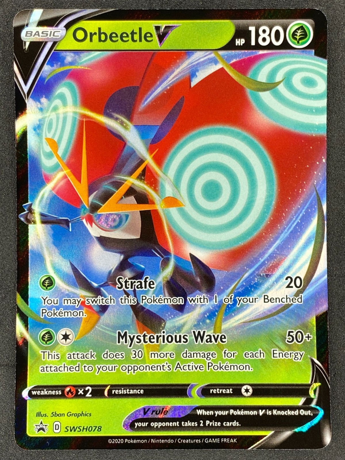 Pokémon Orbeetle V SWSH078 SWSH Black Star Promo NM