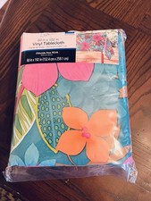 Mainstay Vinyl Tablecloth Tropical Island Flo...