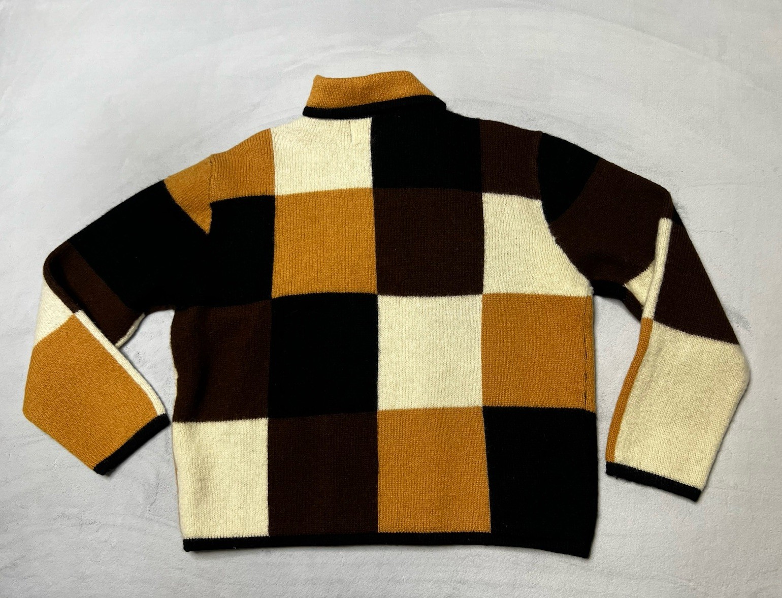 VTG Pickett & Smith Checkered Patchwork Cardigan … - image 8