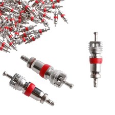 100PCS Premium Tyre Tire Valve Cores, Nickel Plated Valve Stem Core Part
