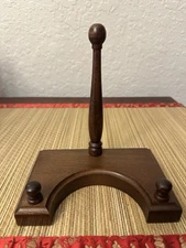 Wood Plate Holder Display Stand Taiwan Approx 7” Tall 6” Wide Likely Lenox