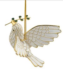 Value Arts B908E4 Cloisonne Peace Dove Hanging Ornament Enamel on Copper B908...