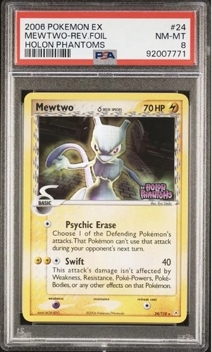 Mew Two Halon Phantoms #24 PSA 8 Reverse Holo Pokemon Card 2000 WOTC Vintage TCG