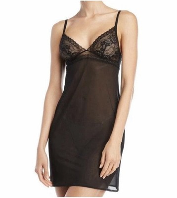 La Perla Black Sheer Lace Babydoll Chemise Lingerie Dress IT 40 / US S