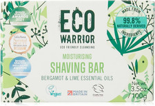 Eco Warrior Shaving Soap Bar Vegan Natural Cruelty Free Bergamot Lime 100g