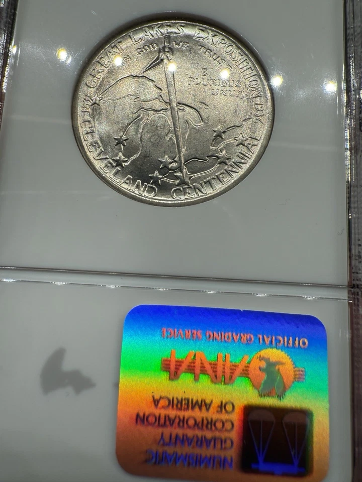 1936 P  50c NGC MS-65 CLEVELAND, Silver - Image 3 of 4