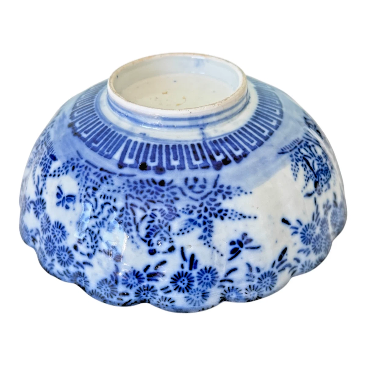 蓝色陶瓷中国古董碗| eBay