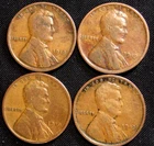 1919-P Lot of 4 Lincoln Wheat Penny Coins