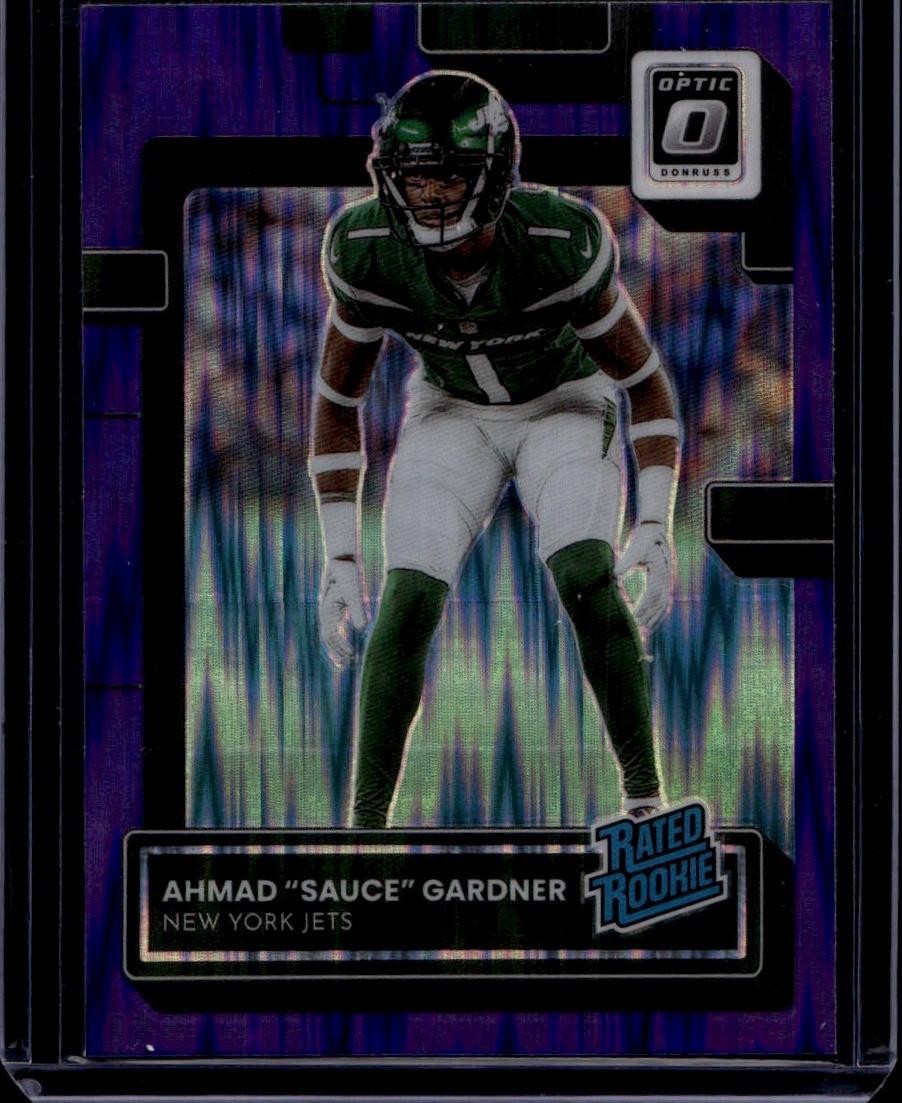 2022 Donruss Optic #228 Ahmad "Sauce" Gardner Purple Shock