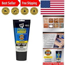 White Plastic Wood Filler, 6 Oz Shrink Crack Resistant, Looks Like Real Wood