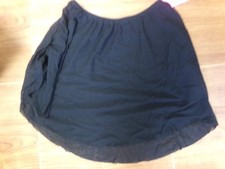 Dance Skirt Basic Medium Child 10-12 Black Ballet Pointe Ruched Sides