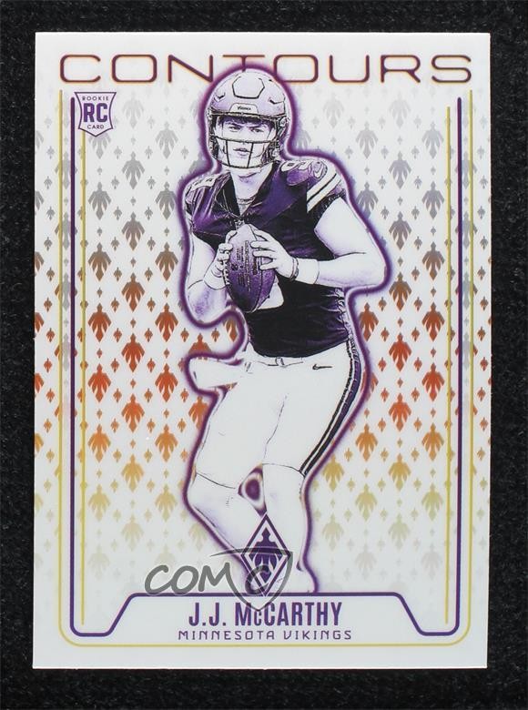2024 Panini Phoenix Contours Orange JJ McCarthy #CON-JMY Rookie RC