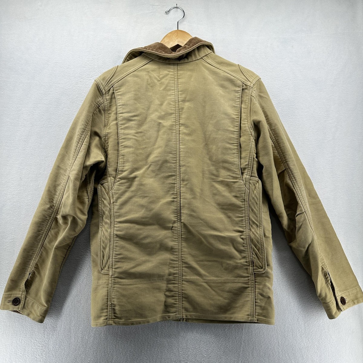 Visvim Jacket Mens Large Beige Canvas Corduroy Collar Workwear