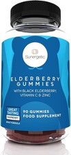 Raspberry-Flavoured Elderberry Gummies for Healthy Immune System 90ct 