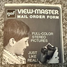 Vintage View Master Mail Order Form GAF Gray Version