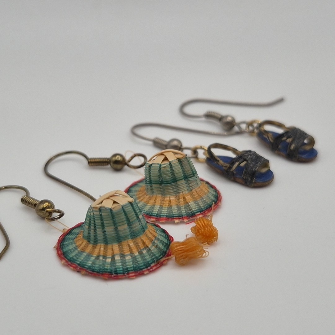 VTG Tiny Mini Delicate Handmade Artisan Beach Hat… - image 2