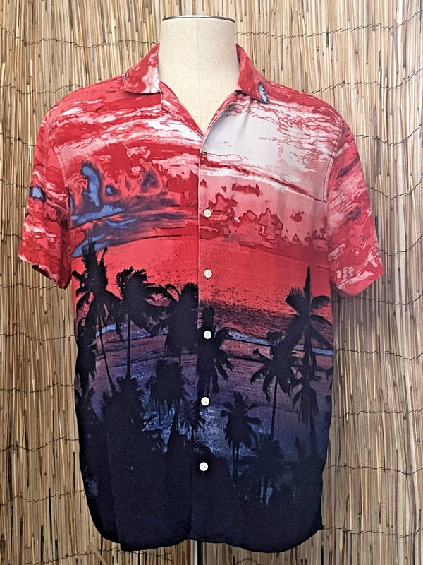 Original Use Mens SS Button Up Hawaiian Shirt-Size XL-100% Rayon